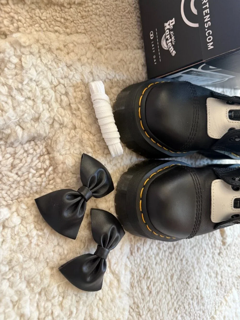 New Lazy Oaf x Doc Martens Sinclair Happy Sad Platform Boots Size UK 6 US 8.5